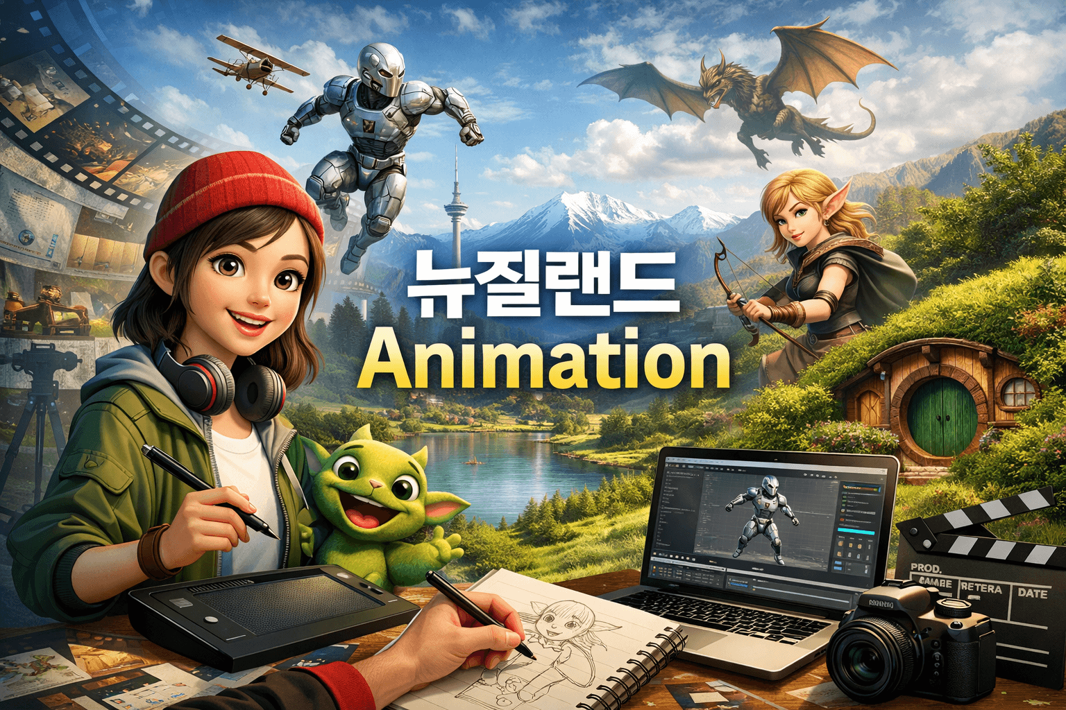 뉴질랜드 대학 애니메이션학과 대표이미지